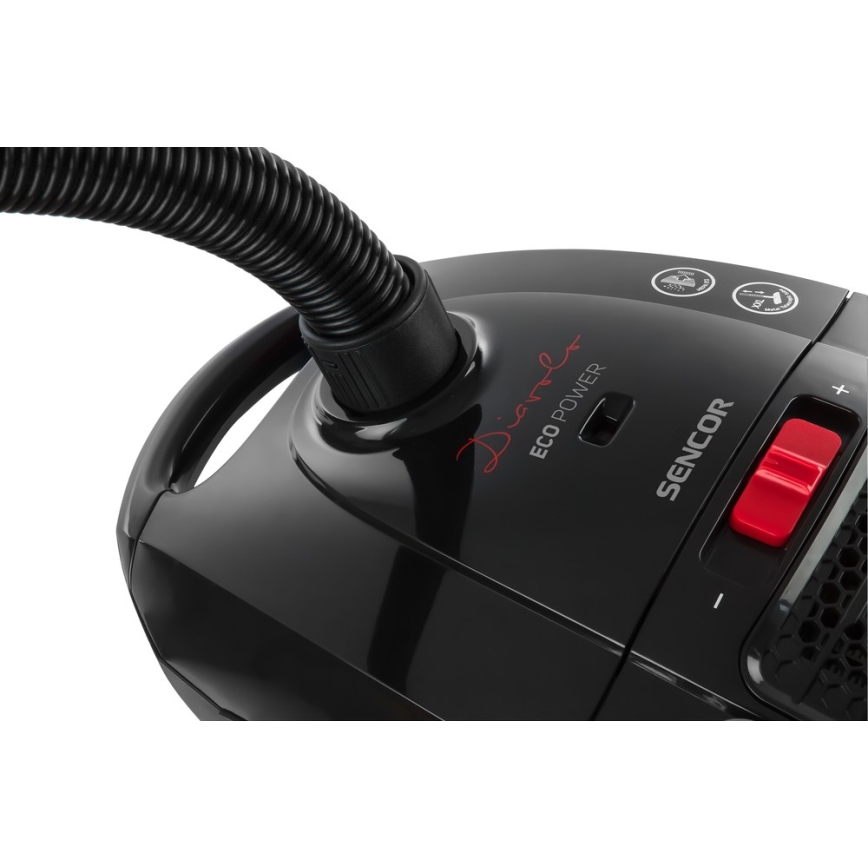 Sencor - Прахосмукачка с торбичка 3л 700W/230V черна/червена