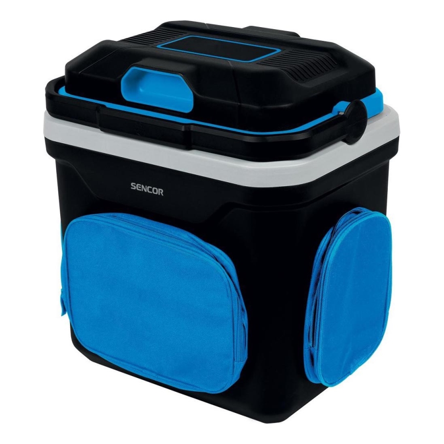 Sencor - Преносим автомобилен хладилник 24 л 60W/12V/230V черен/син