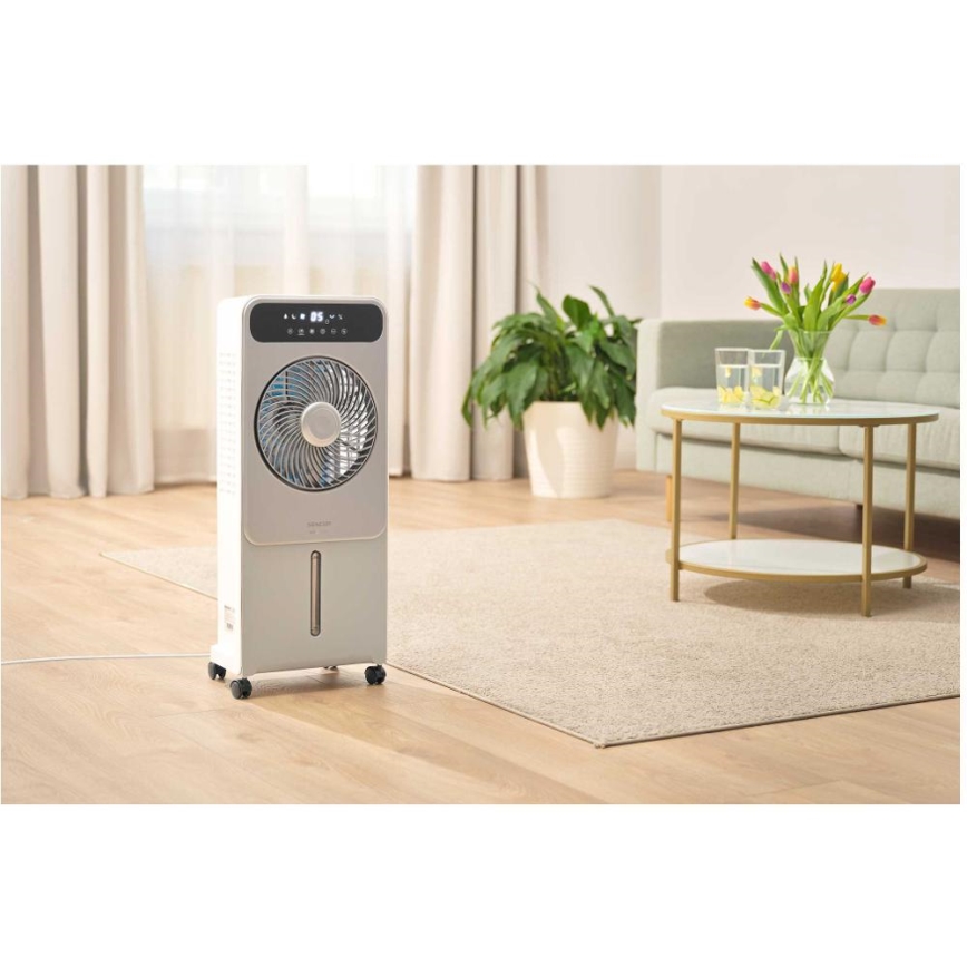 Sencor - Преносим охладител за въздух 28W/230V сив + дистанционно управление
