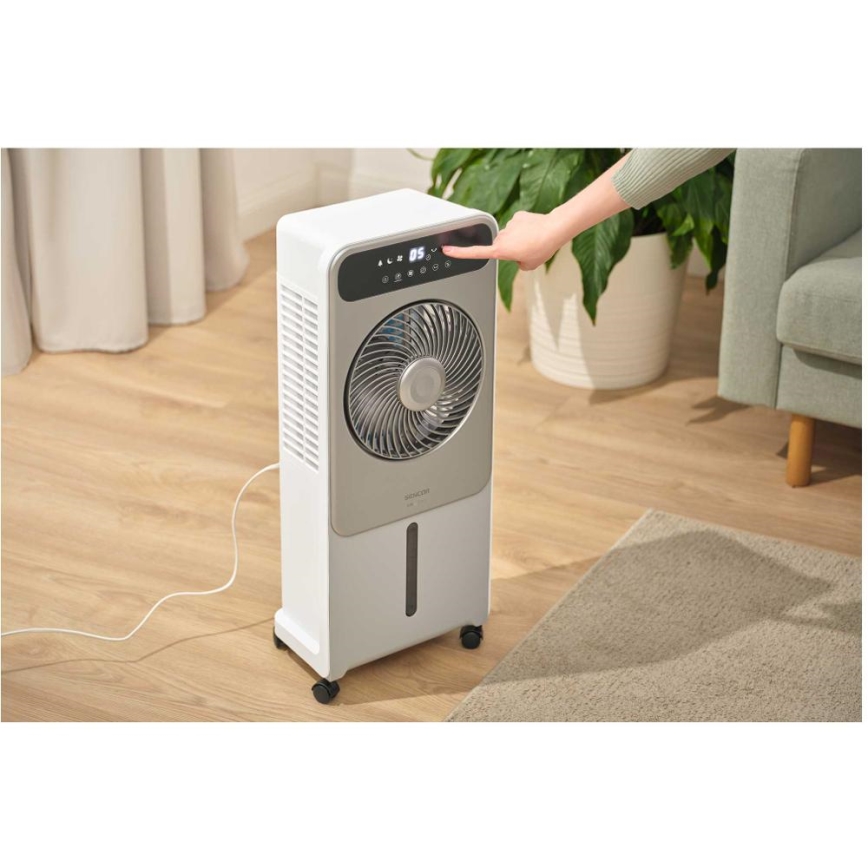 Sencor - Преносим охладител за въздух 28W/230V сив + дистанционно управление
