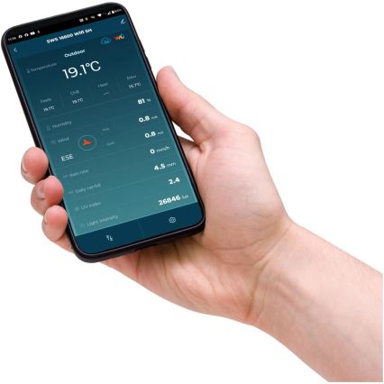 Sencor - Професионална метеостанция с цветен LCD дисплей 5V 1xCR2032 + 3xAA + 2xAA Wi-Fi Tuya