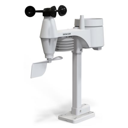 Sencor - Професионална метеорологична станция с LCD дисплей и будилник 1xCR2032 + 3xAA