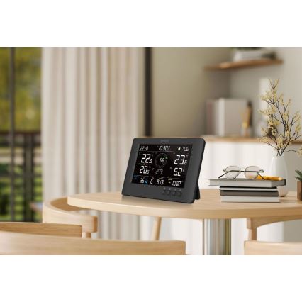 Sencor - Професионална метеостанция с цветен LCD дисплей и будилник 5V/1xCR2032 + 3xAA