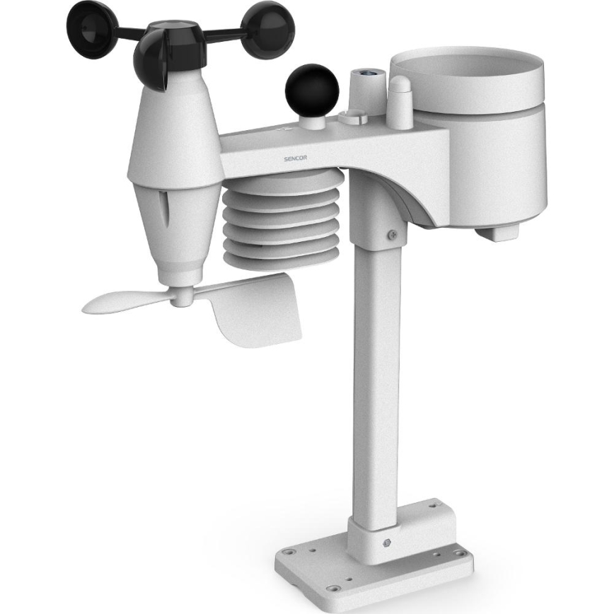 Sencor - Професионална метеостанция с цветен LCD дисплей и будилник 5V/1xCR2032 + 3xAA