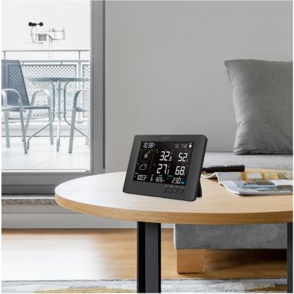 Sencor - Професионална метеостанция с цветен LCD дисплей и будилник 5V/1xCR2032 + 3xAA Wi-Fi