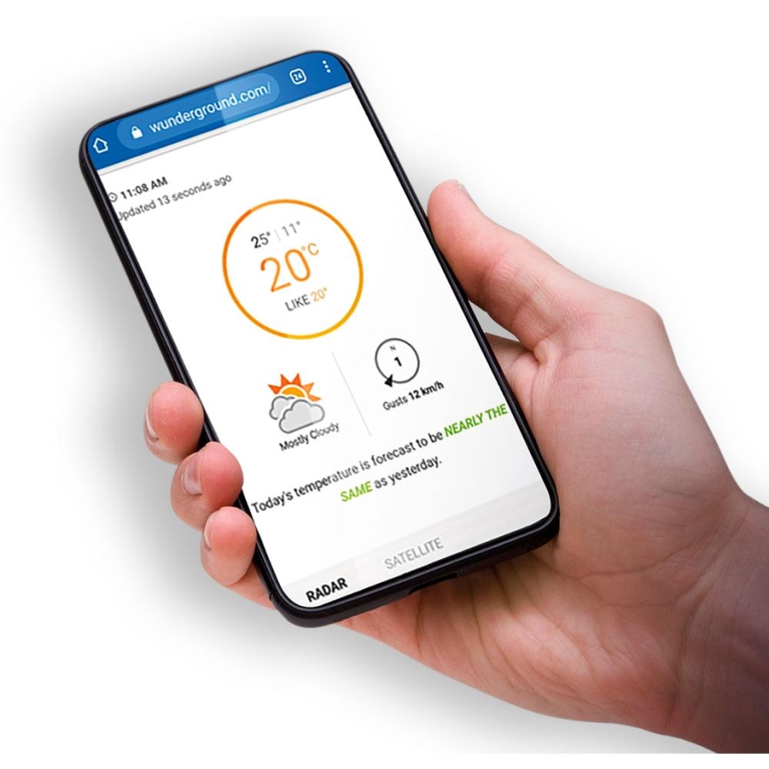 Sencor - Професионална метеостанция с цветен LCD дисплей и будилник 5V/1xCR2032 + 3xAA Wi-Fi