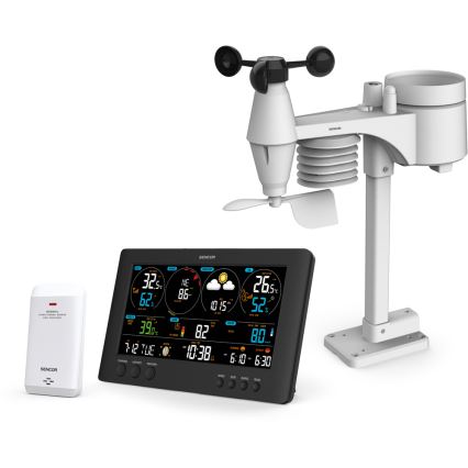Sencor - Професионална метеорологична станция с цветен LCD дисплей 5V/1xCR2032 + 3xAA Wi-Fi