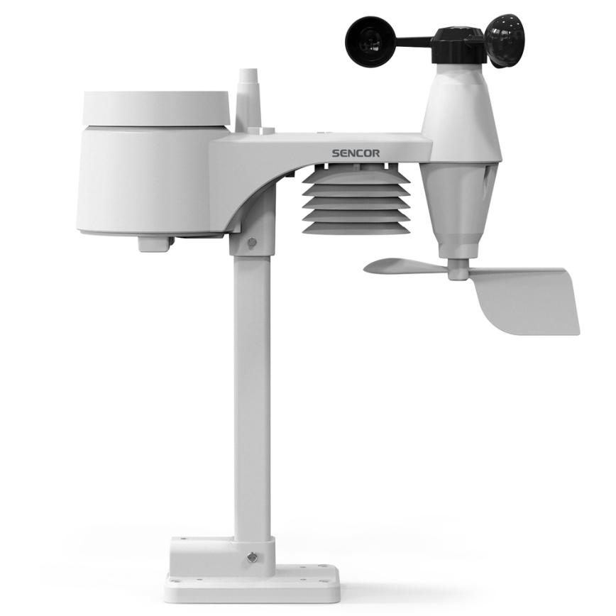 Sencor - Професионална метеорологична станция с LCD дисплей и будилник 1xCR2032 + 3xAA