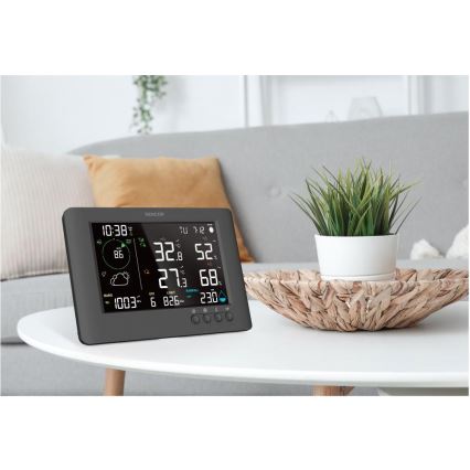 Sencor - Професионална метеорологична станция с цветен LCD дисплей и будилник 5V/1xCR2032 + 3xAA Wi-Fi