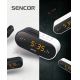 Sencor - Радио будилник с LED дисплей и проектор 5W/230V черен