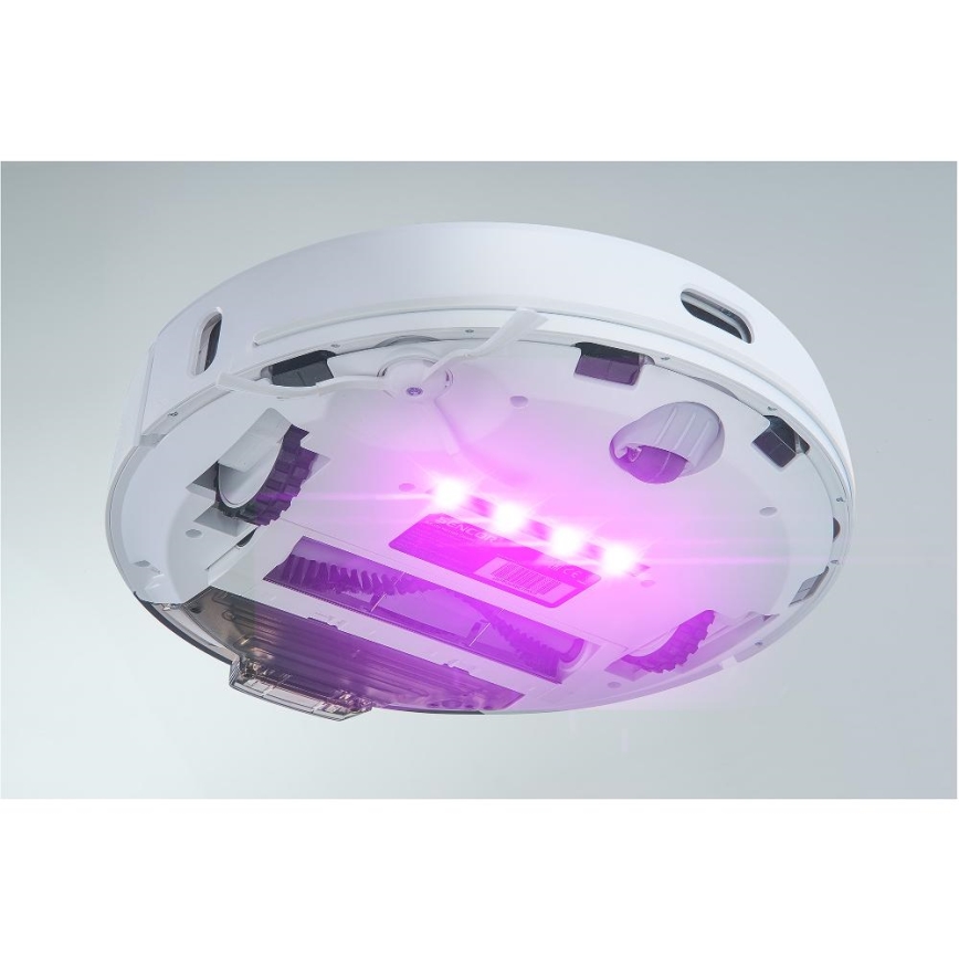 Sencor - Робот-прахосмукачка с моп 2 в 1, 50 W / 5000 mAh, Wi‑Fi, бяла, с дистанционно управление