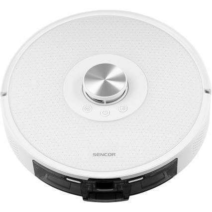 Sencor - Робот-прахосмукачка с моп 2 в 1, 50 W / 5000 mAh, Wi‑Fi, бяла, с дистанционно управление