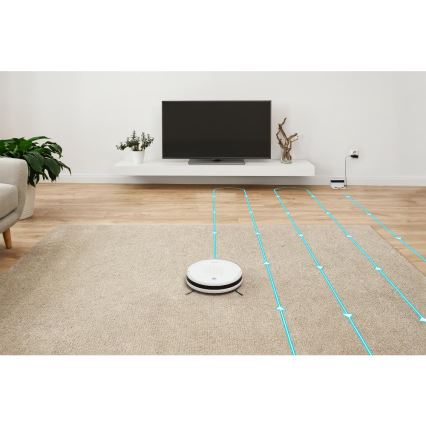 Sencor - Роботизиран прахосмукач с функция моп 2в1 18W/1500 mAh бял + дистанционно управление