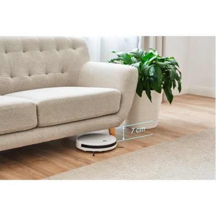 Sencor - Роботизиран прахосмукач с функция моп 2в1 18W/1500 mAh бял + дистанционно управление