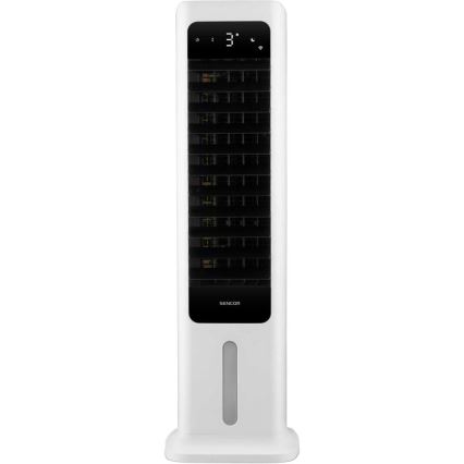Sencor - Смарт мобилен охладител за въздух 60W/230V Wi-Fi бял + дистанционно управление
