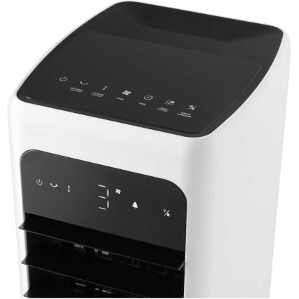 Sencor - Смарт мобилен охладител за въздух 60W/230V Wi-Fi бял + дистанционно управление