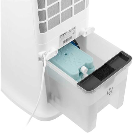 Sencor - Смарт мобилен охладител за въздух 60W/230V Wi-Fi бял + дистанционно управление
