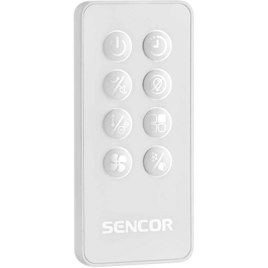 Sencor - Смарт мобилен охладител за въздух 60W/230V Wi-Fi бял + дистанционно управление