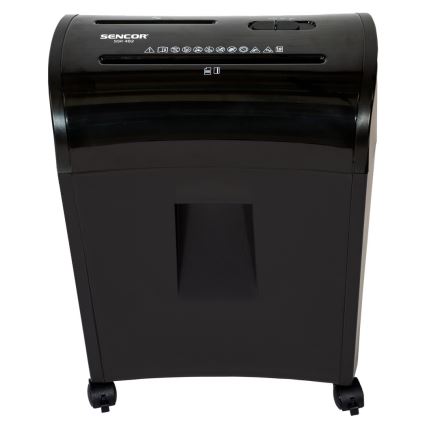 Sencor - Шредер за CD и хартия A4 обем 14л 230V черен