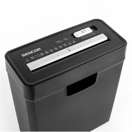 Sencor - Шредер за хартия A4 обем 10 l 190W/230V черен