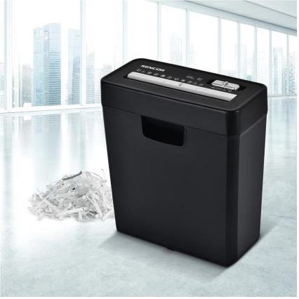Sencor - Шредер за хартия A4 обем 10 l 190W/230V черен