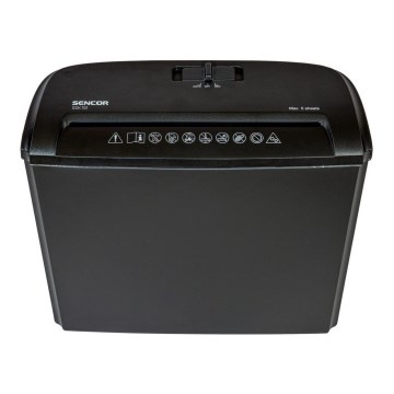 Sencor - Шредер за хартия A4 обем 7л 230V черен