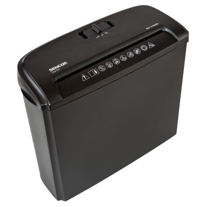 Sencor - Шредер за хартия A4 обем 7л 230V черен