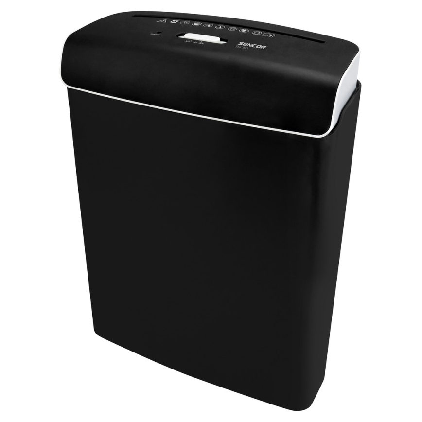 Sencor - Шредер за хартия A4 обем 7л 230V черен