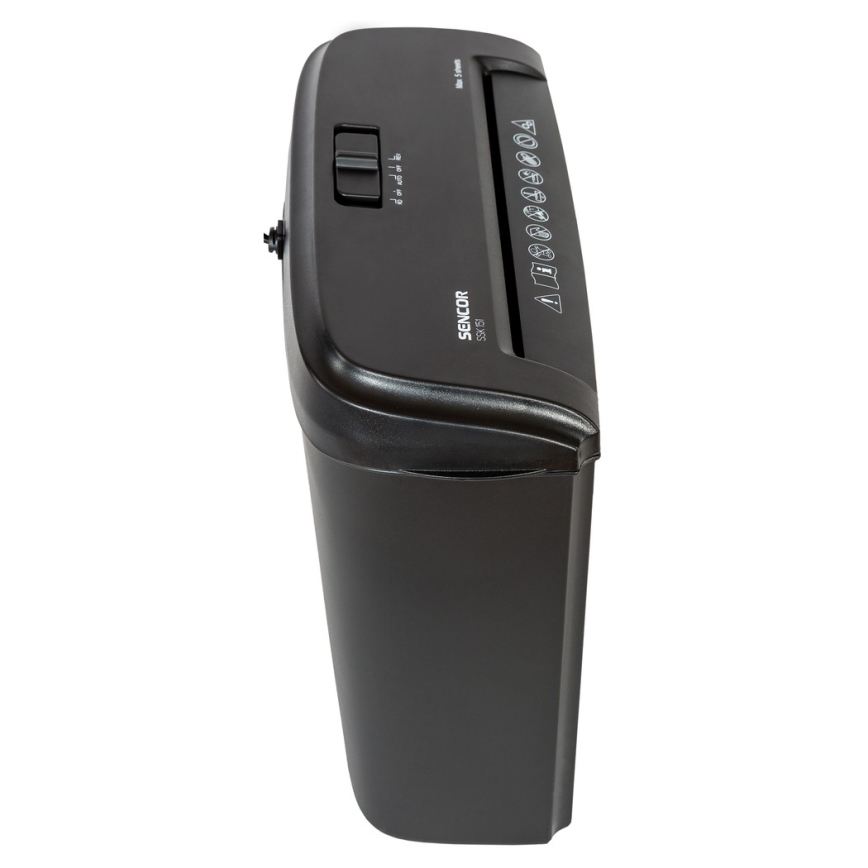 Sencor - Шредер за хартия A4 обем 7л 230V черен