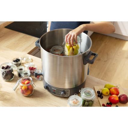 Sencor - Тенджера за консервиране 27 л 1800W/230V неръждаема стомана/сива