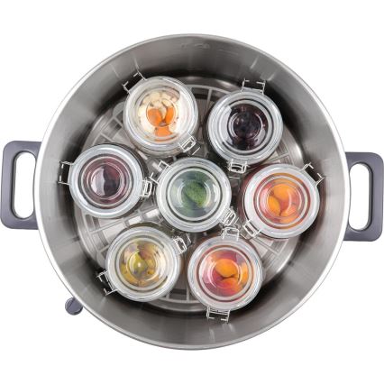 Sencor - Тенджера за консервиране 27 л 1800W/230V неръждаема стомана/сива