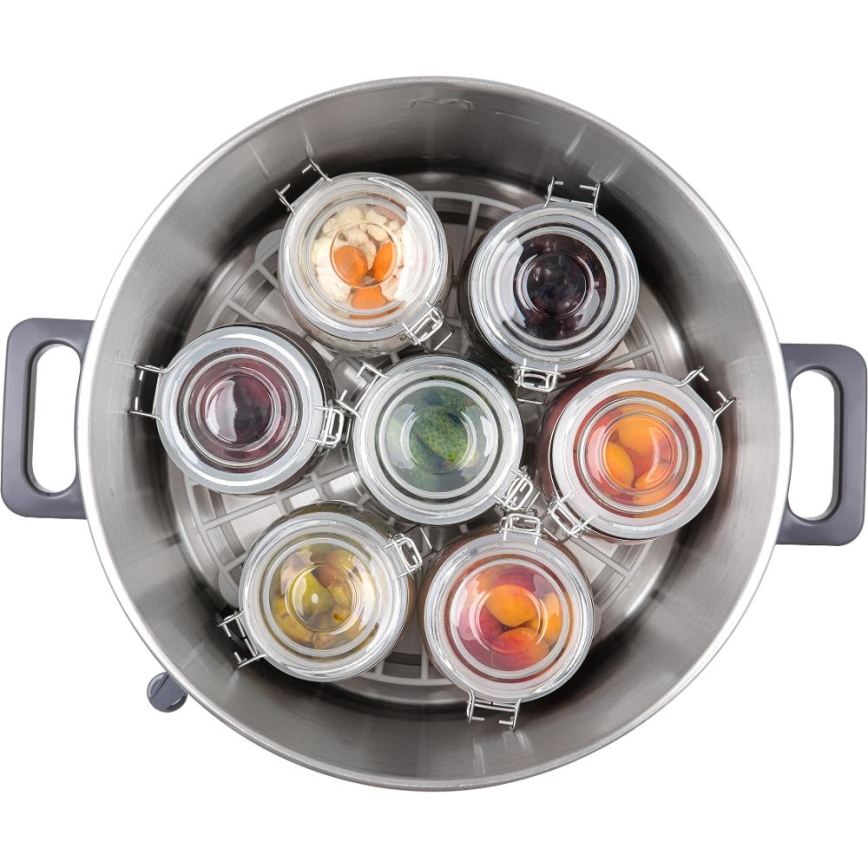 Sencor - Тенджера за консервиране 27 л 1800W/230V неръждаема стомана/сива