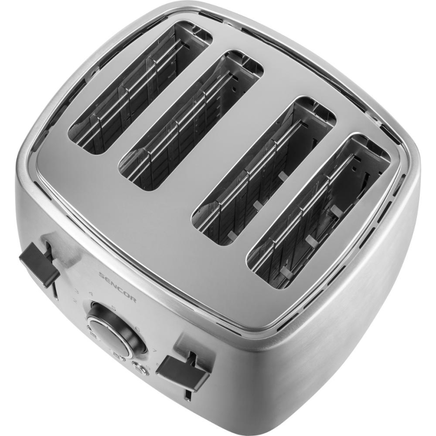 Sencor - Тостер с четири гнезда 1600W/230V матов хром