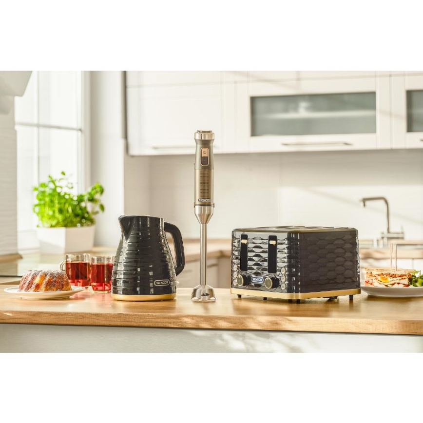 Sencor - Тостер с четири отвора 1600W/230V черен/бежов
