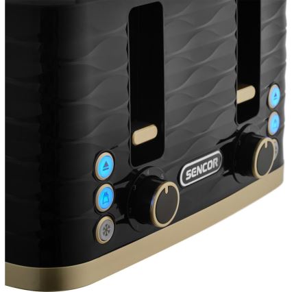 Sencor - Тостер с четири отвора 1600W/230V черен/бежов