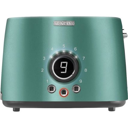 Sencor - Тостер с два отвора и решетка за подгряване 1000W/230V ментов цвят