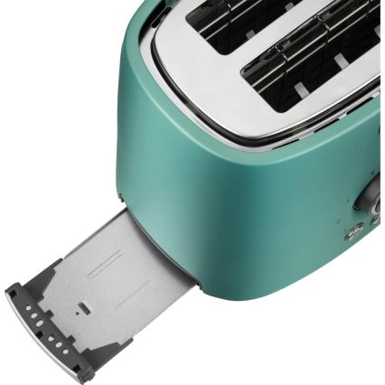 Sencor - Тостер с два отвора и решетка за подгряване 1000W/230V ментов цвят