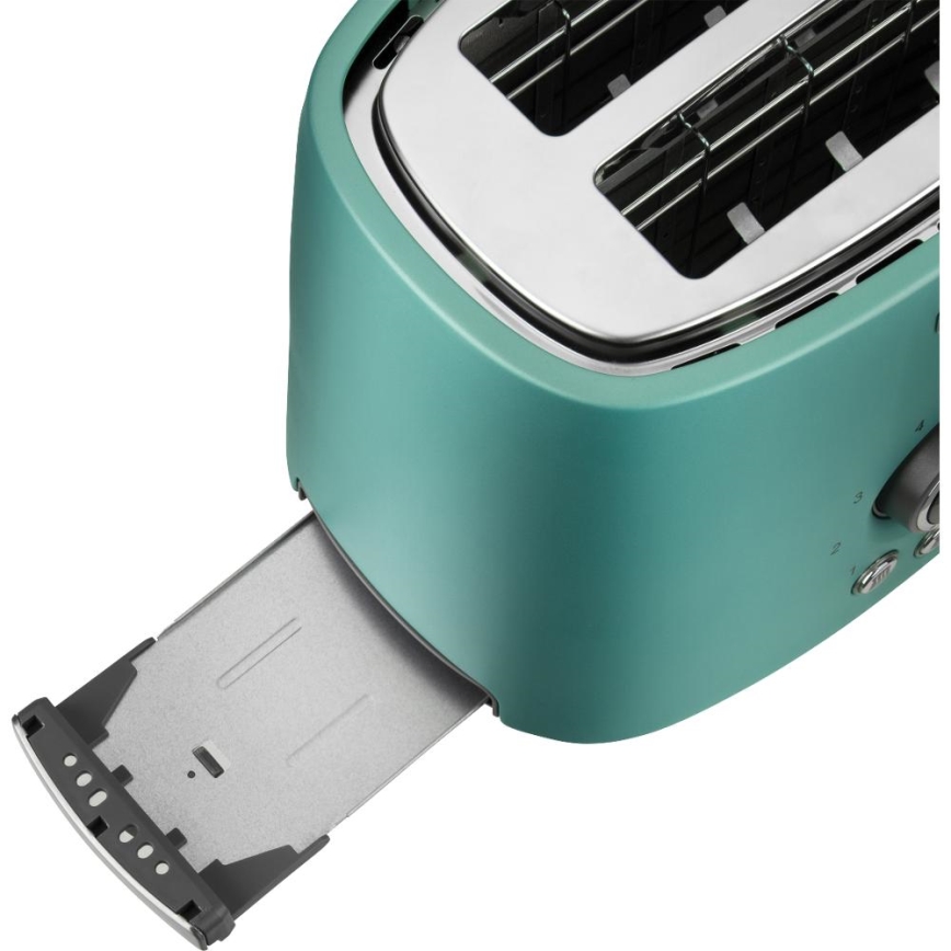 Sencor - Тостер с два отвора и решетка за подгряване 1000W/230V ментов цвят
