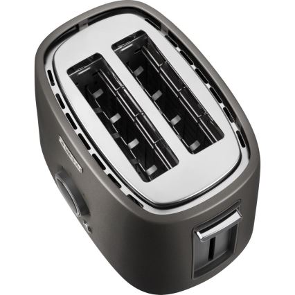 Sencor - Тостер с два слота и подгряваща решетка 1000W/230V антрацит