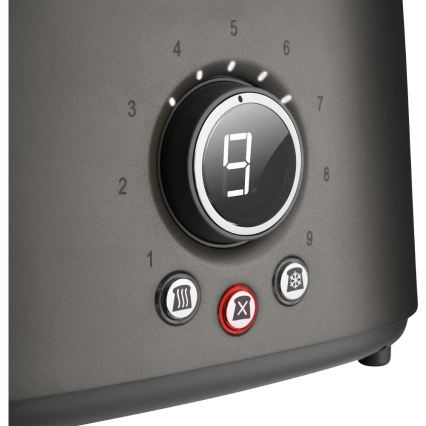 Sencor - Тостер с два слота и подгряваща решетка 1000W/230V антрацит