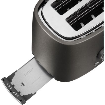 Sencor - Тостер с два слота и подгряваща решетка 1000W/230V антрацит