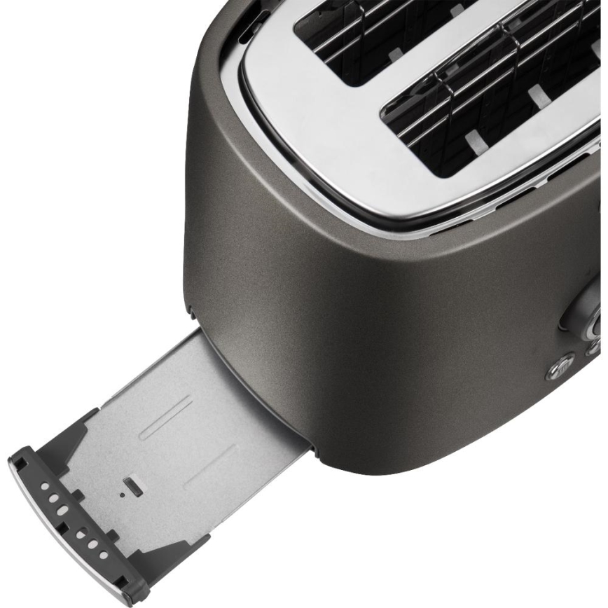 Sencor - Тостер с два слота и подгряваща решетка 1000W/230V антрацит