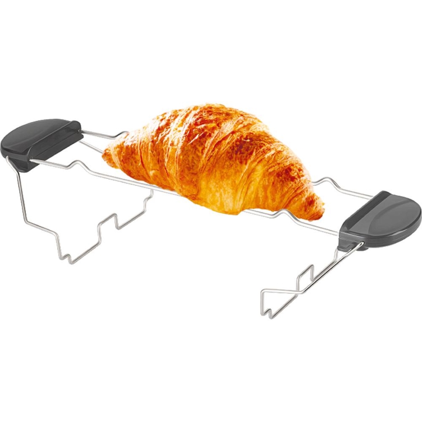 Sencor - Тостер с два слота и подгряваща решетка 1000W/230V антрацит