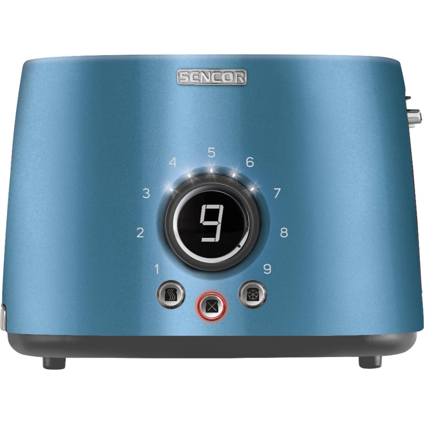 Sencor - Тостер за две филийки с подгряваща решетка 1000W/230V син