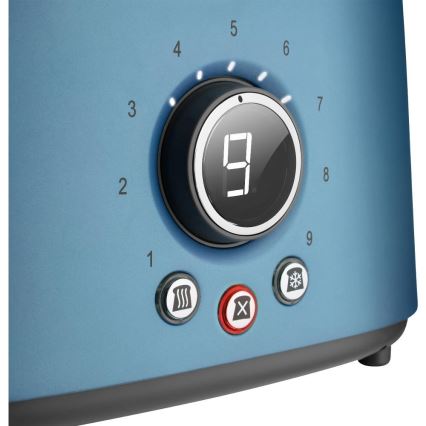 Sencor - Тостер за две филийки с подгряваща решетка 1000W/230V син