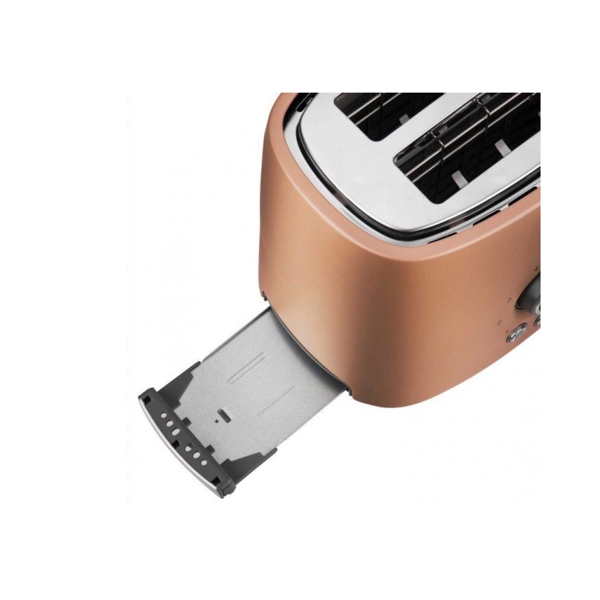 Sencor - Тостер за две филийки с поставка за загряване 1000W/230V меден