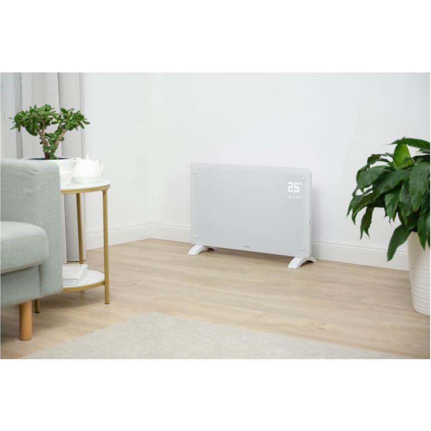 Sencor - Умен електрически конвектор/нагревател 2000W/230V IP24 Wi-Fi, бял + дистанционно управление