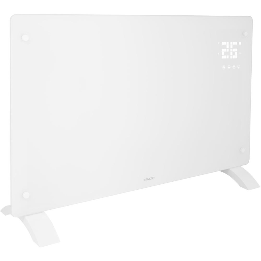 Sencor - Умен електрически конвектор/нагревател 2000W/230V IP24 Wi-Fi, бял + дистанционно управление