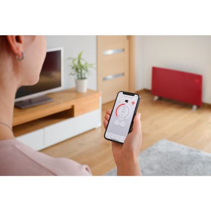 Sencor - Умен електрически нагревател/конвектор 1200/2400W/230V IP24 Wi-Fi червен