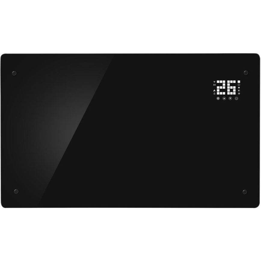 Sencor - Интелигентен директен електрически нагревател/конвектор 2000W/230V IP24 Wi-Fi черен + дистанционно управление